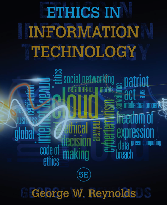 Book cover: Ethics in information technology