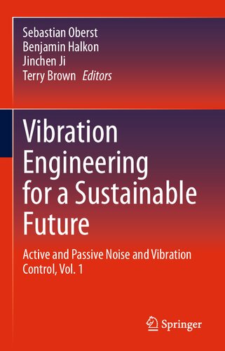 Book cover: Vibration engineering for a sustainable future: active and passive noise and vibration control, vol. 1.