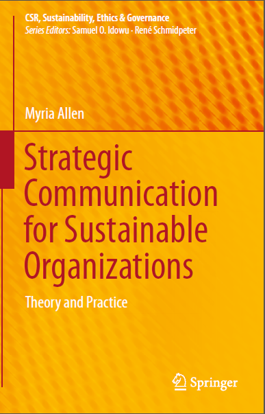Book cover: Strategic communication for sustainable organizations : theory and practice