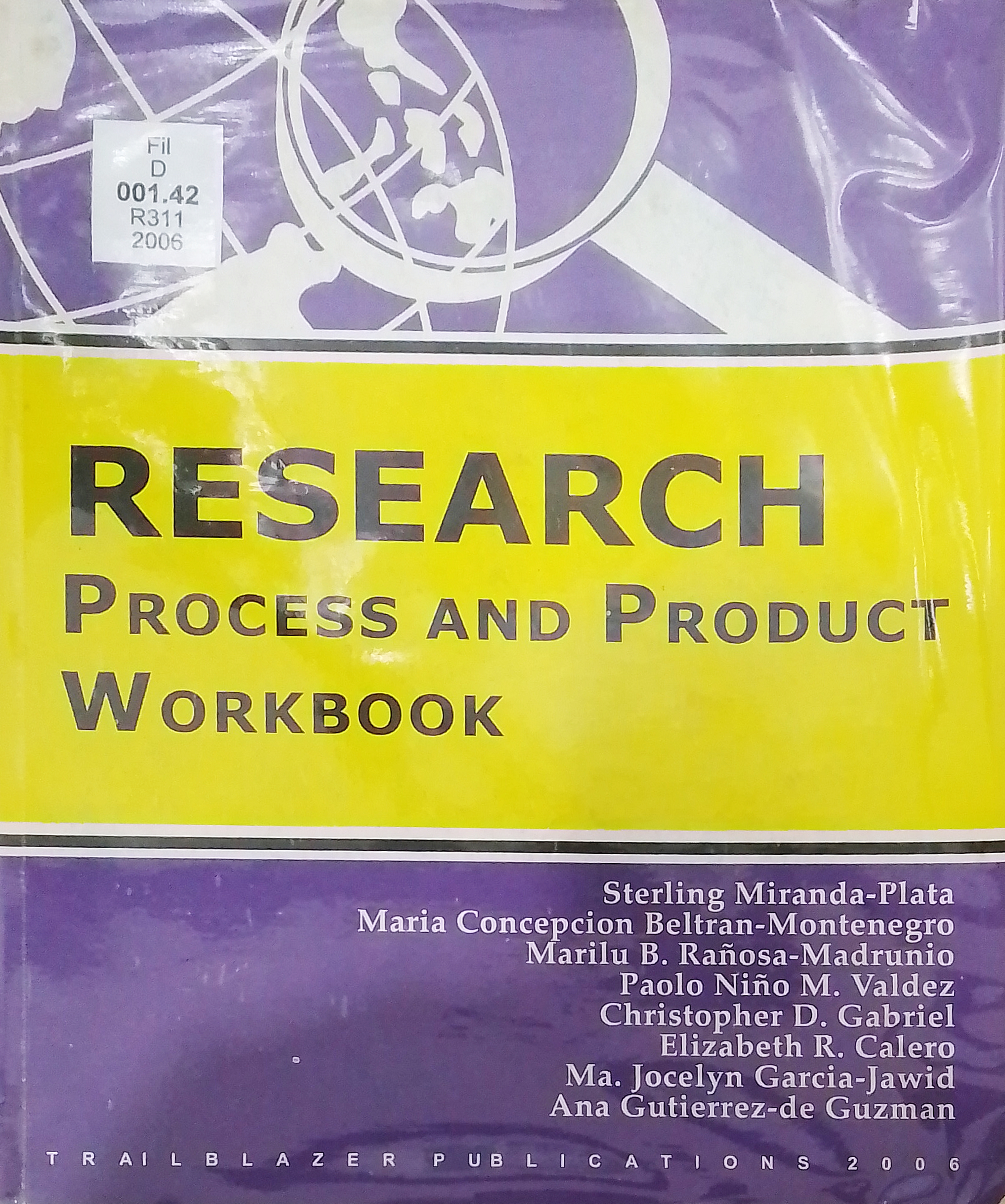 Book cover: Research: process and product workbook