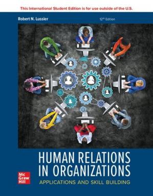 Book cover: Human relation in organizations : applications and skill building