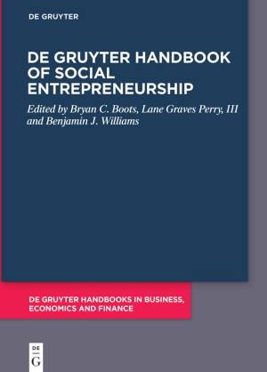 Book cover: De gruyter handbook of social entrepreneurship