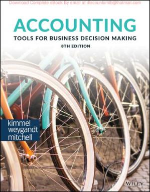 Book cover: Accounting tools for business decision making