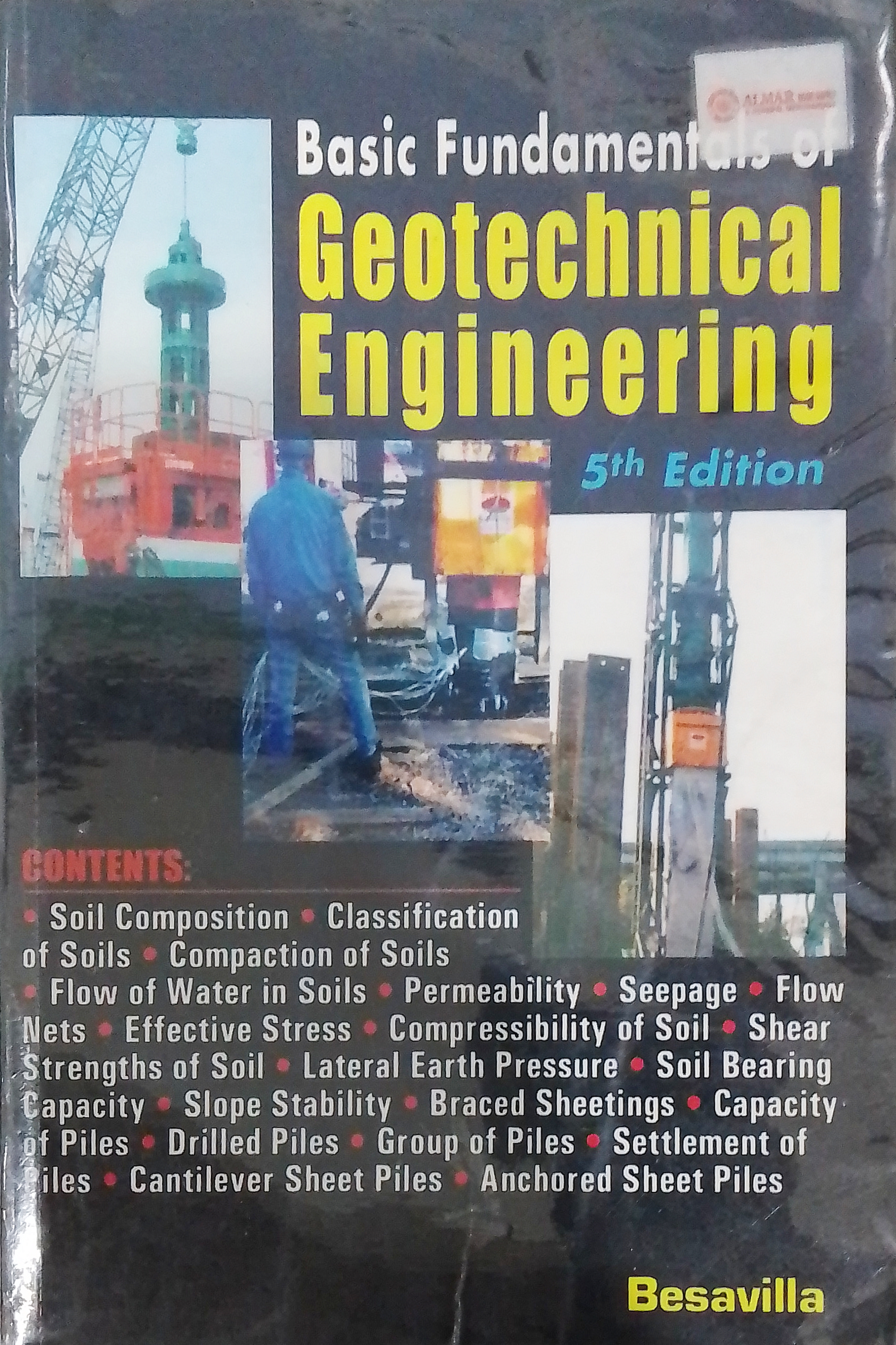 Book cover: Basic fundamentals of geotechnical engineering.