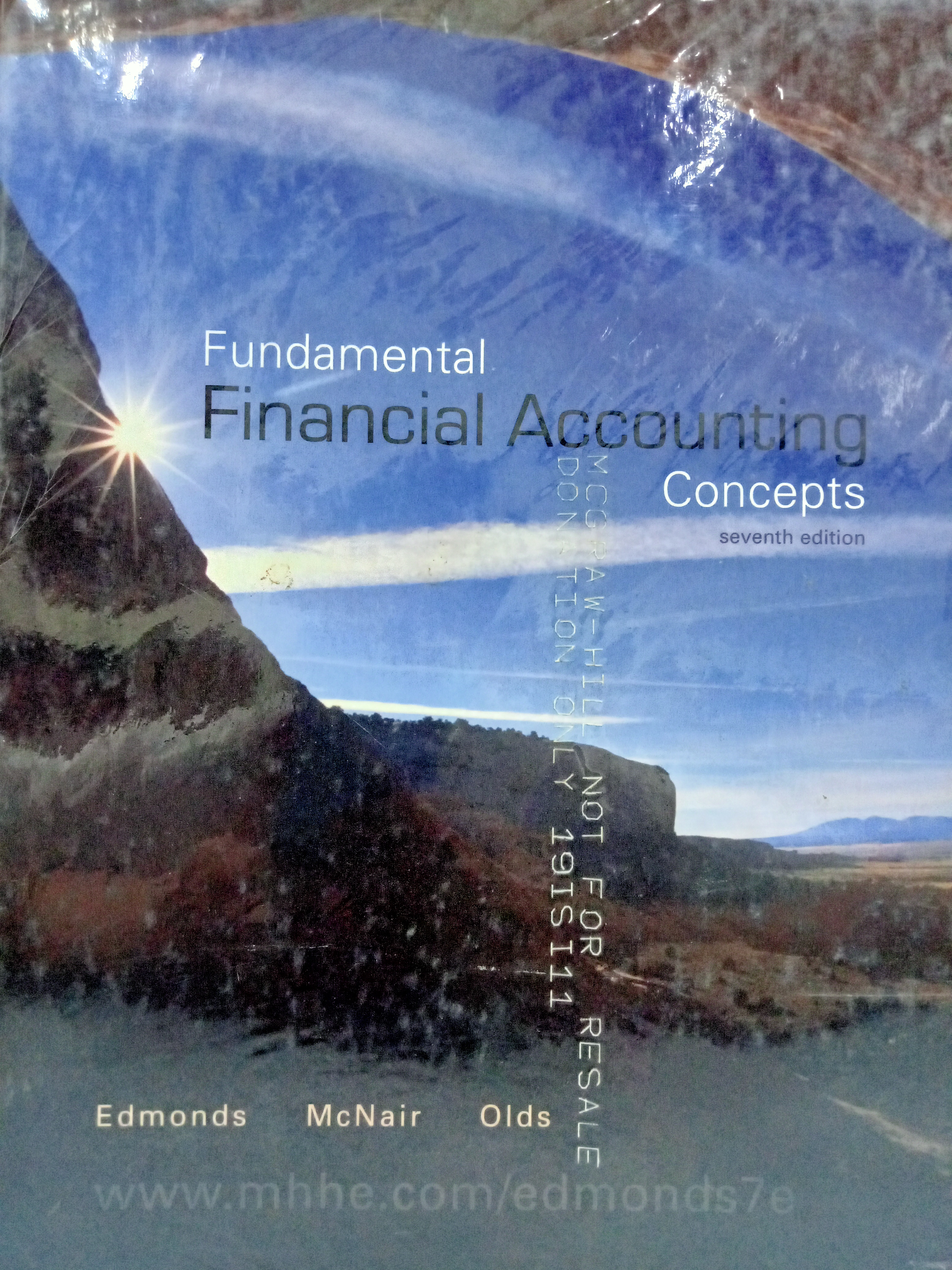 Book cover: Fundamental financial accounting