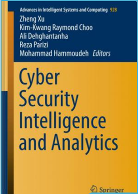 Book cover: Cyber security intelligence and analytics