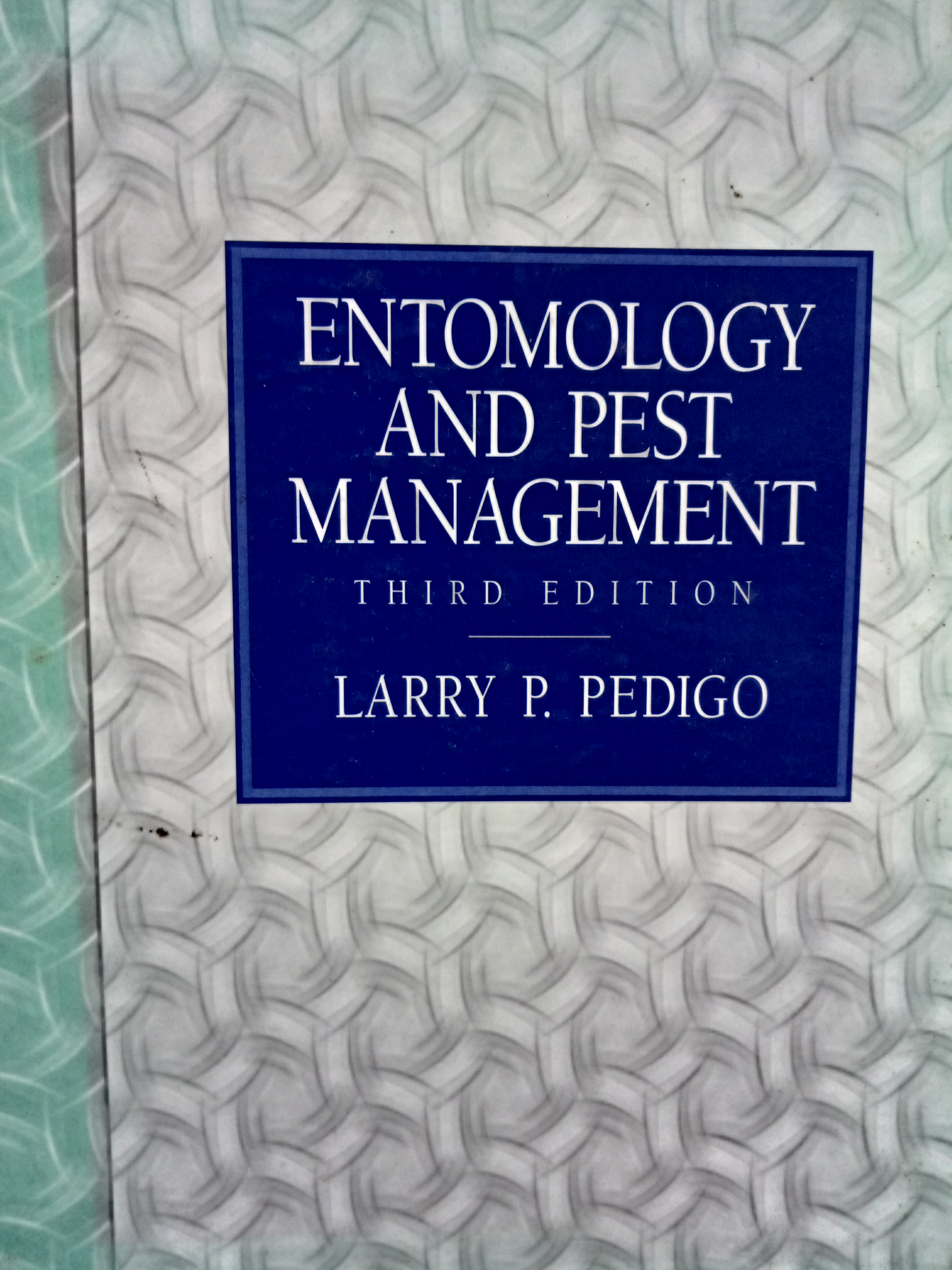 Book cover: Entomology and pest management