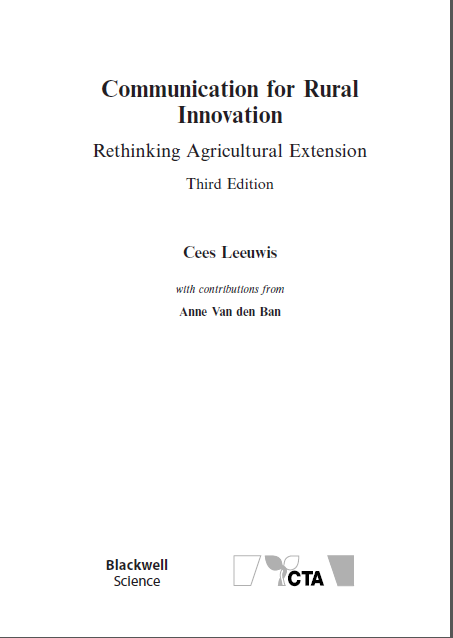 Book cover: Communication for rural innovation : rethinking agricultural extension