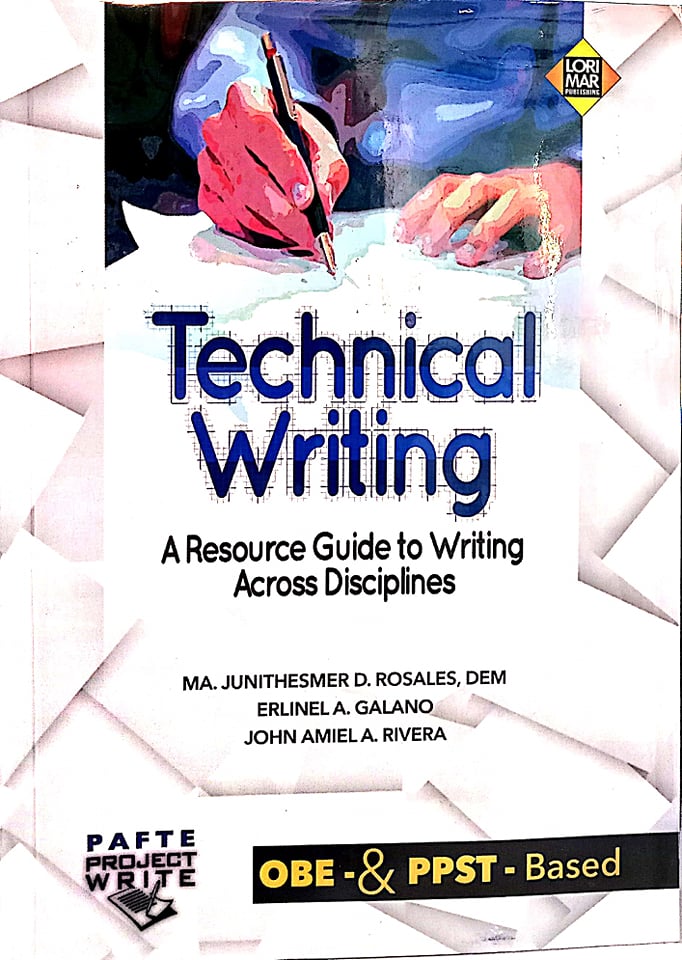 Book cover: Technical writing : a resource guide to writing across disciplines