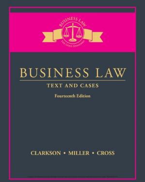 Book cover: Business law : text and cases