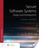 Book cover: Secure software systems design and development