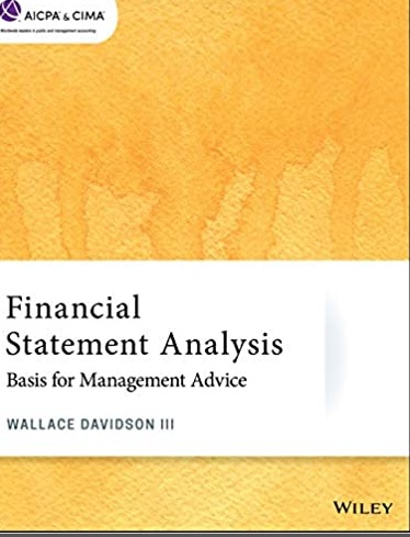 Book cover: Financial statement analysis basis for management advice