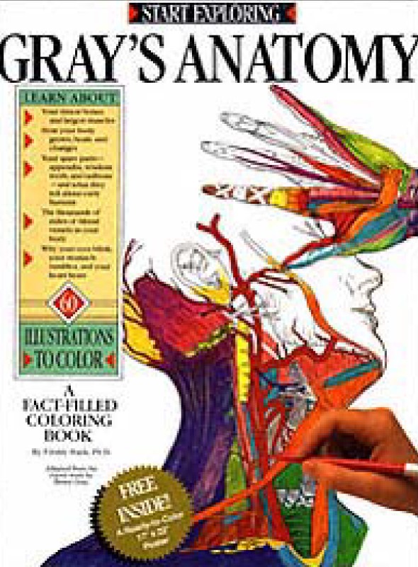 Book cover: Gray's anatomy : a fact-filled coloring book start exploring