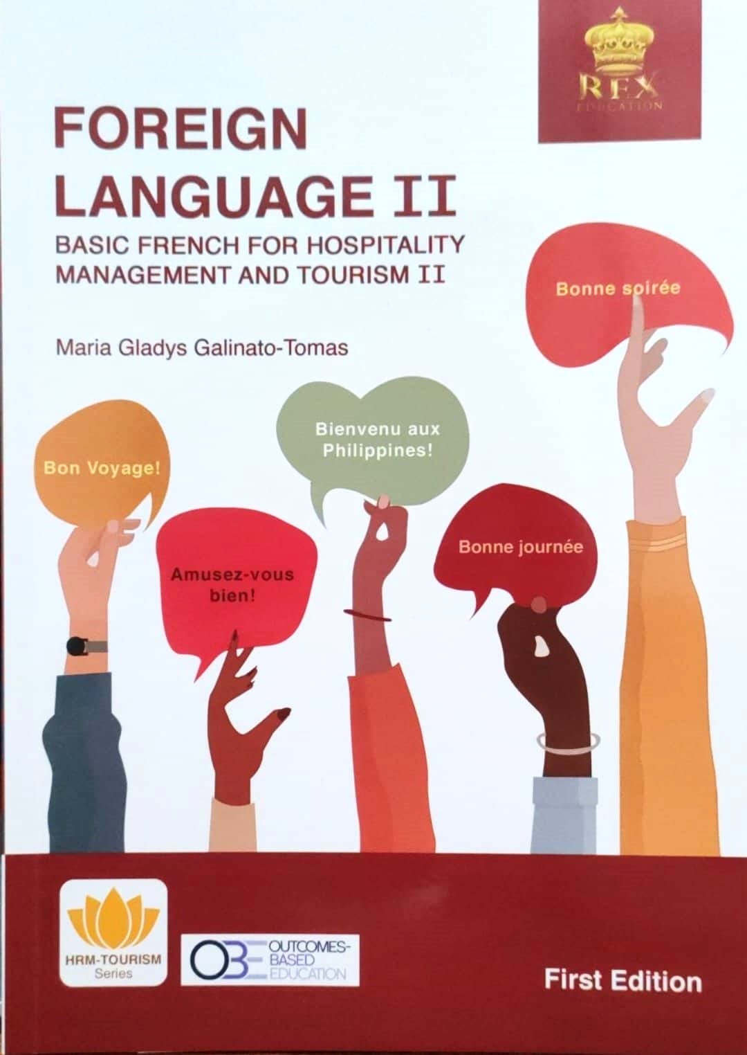 Book cover: Foreign language II: basic French for hospitality management and tourism II.