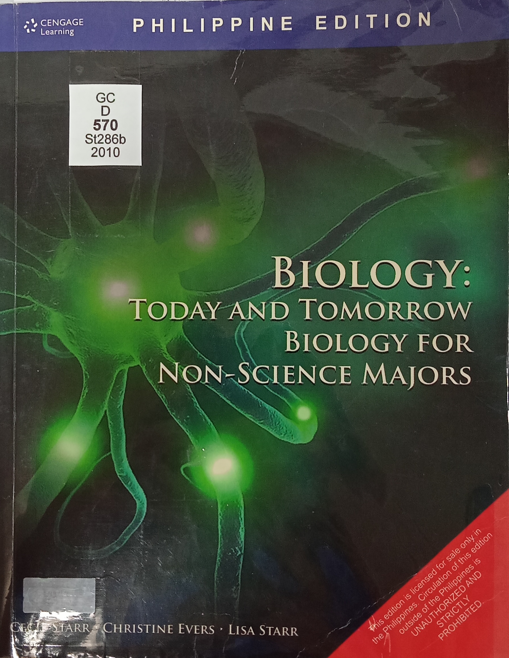 Book cover: Biology today and tomorrow: biology for non-science majors