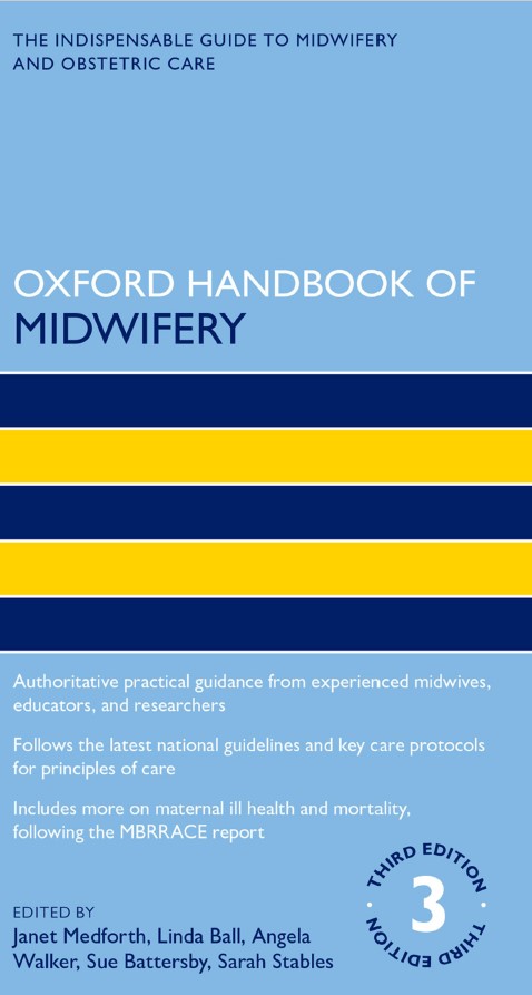 Book cover: Oxford handbook of midwifery
