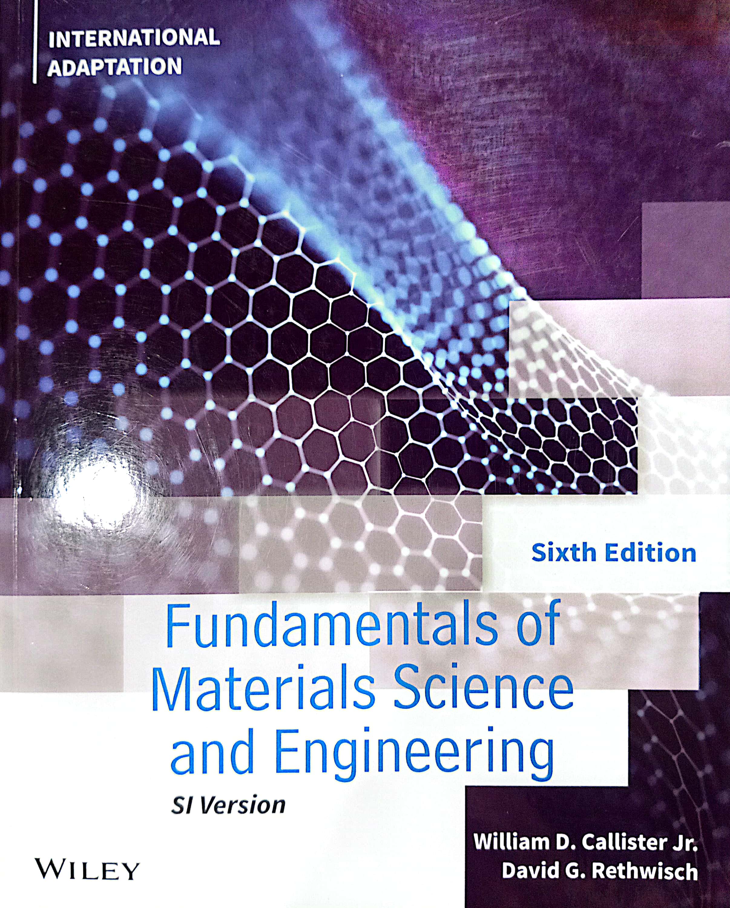 Book cover: Fundamentals of materials science and engineering