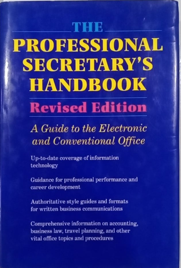 Book cover: The Professional secretary's handbook