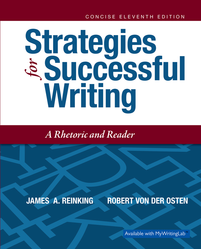Book cover: Strategies for successful writing: a rhetoric and reader.