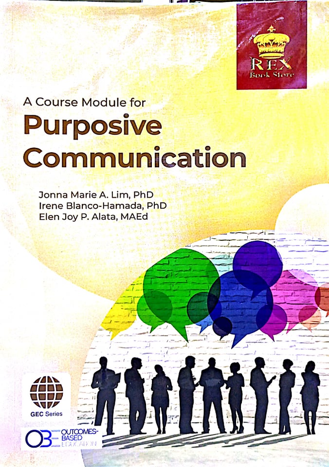 Book cover: A Course module for purposive communication