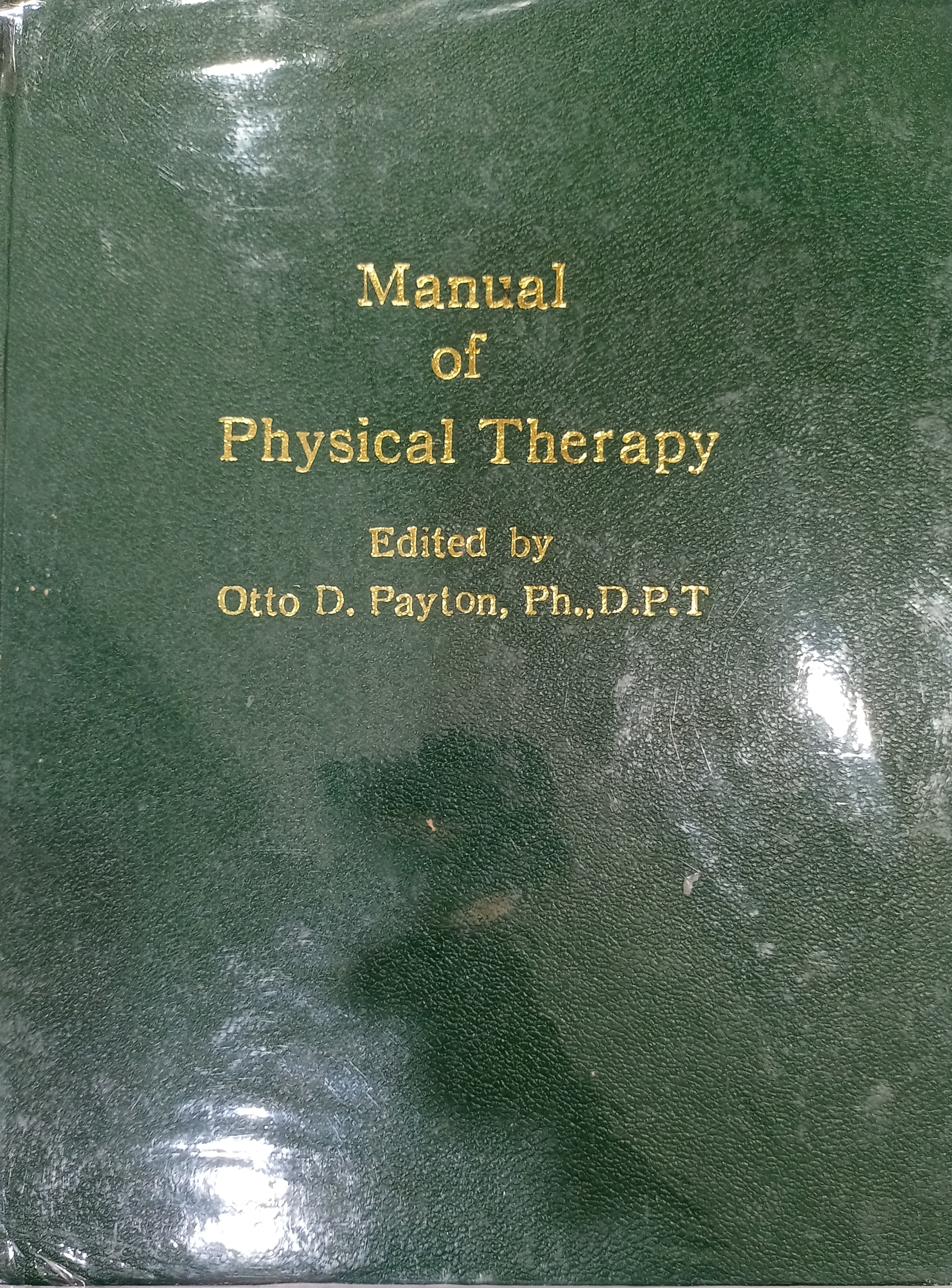 Book cover: Manual of physical therapy