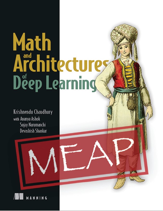 Book cover: Math and architectures of deep learning