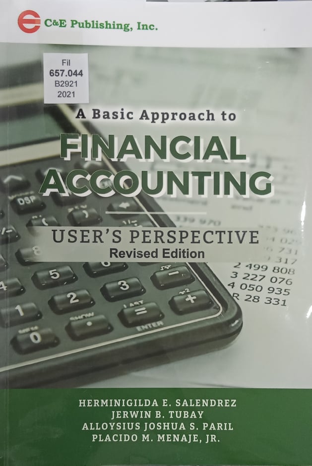 Book cover: A Basic approach to financial accounting user's perspective
