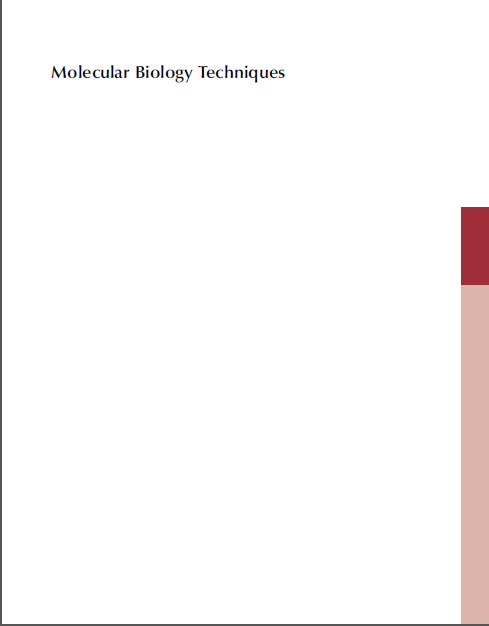 Book cover: Molecular biology techniques: a classroom laboratory manual.