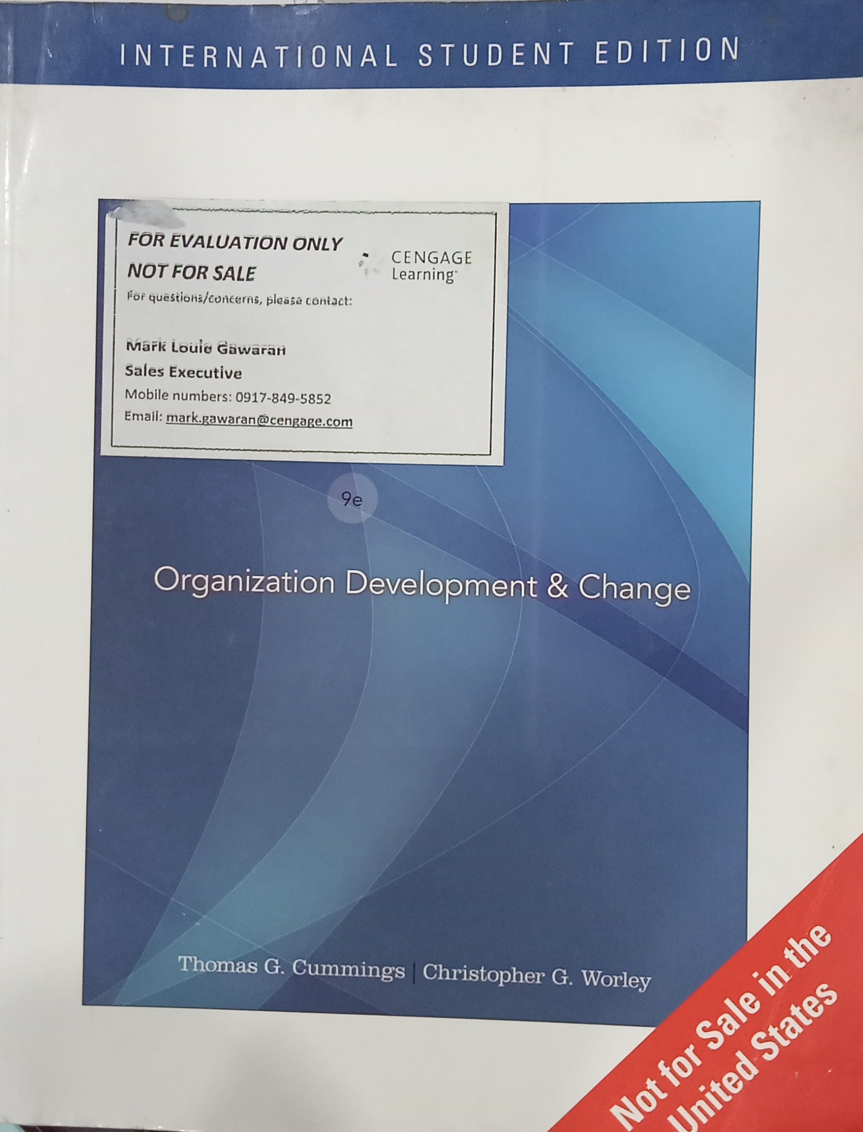 Book cover: Organization development & change