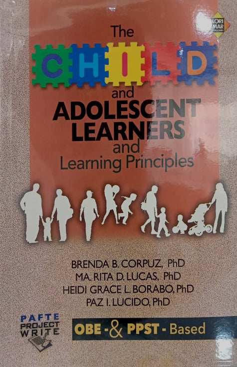 Book cover: The Child and adolescent learners and learning principles