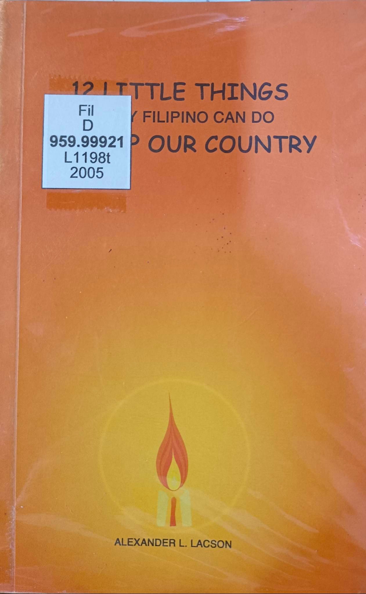 Book cover: 12 little things every Filipino can do to help our country