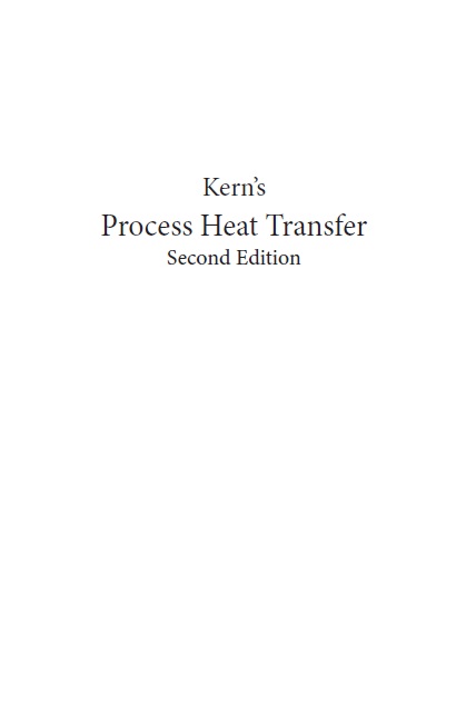 Book cover: Kern’s process heat transfer