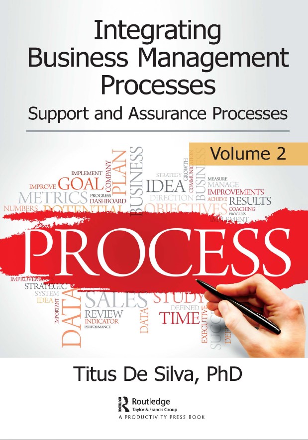 Book cover: Integrating business management processes volume 2 : support and assurance processes