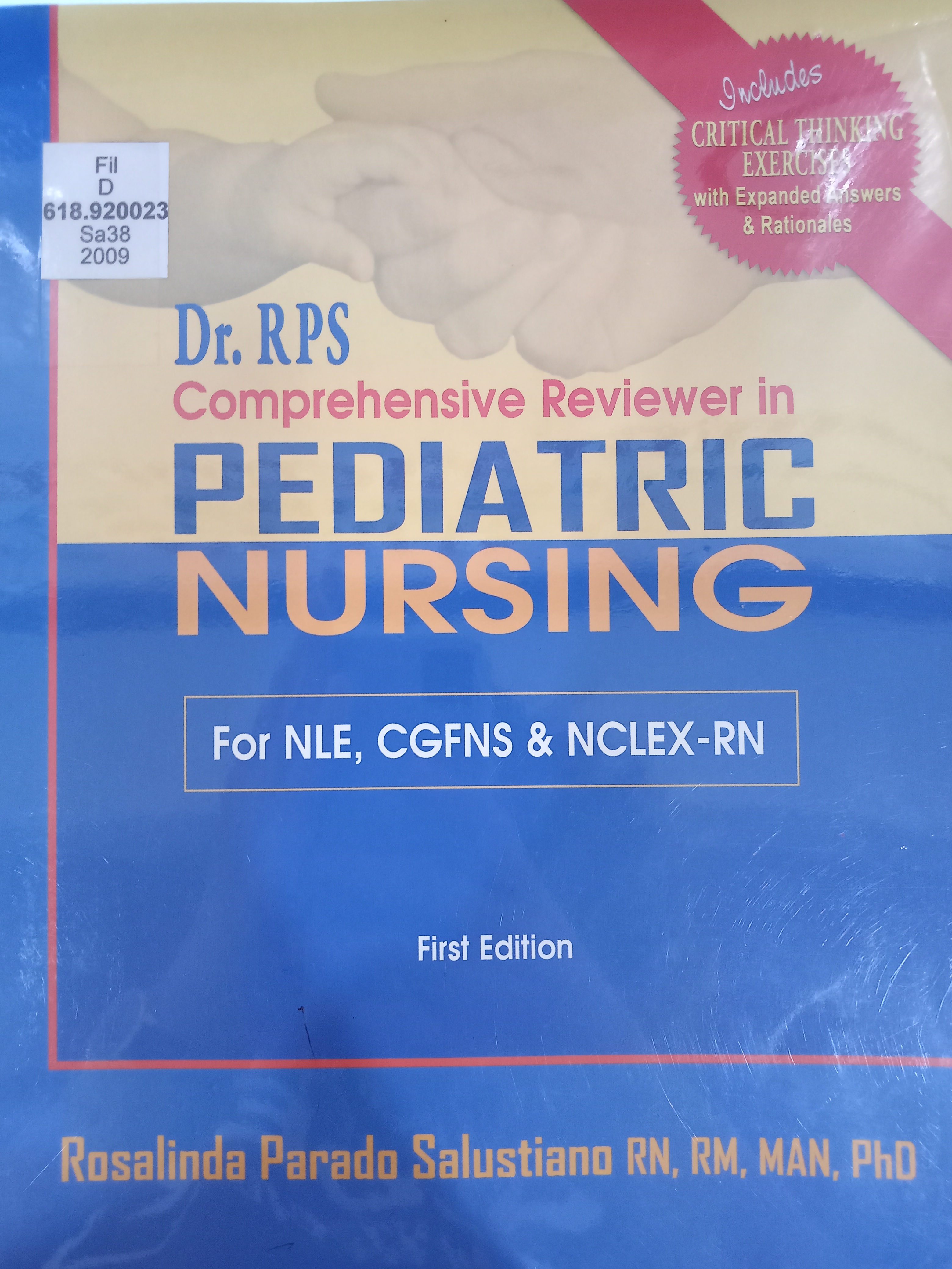 Book cover: Dr. RPS comprehensive reviewer in pediatric nursing : for NLE, CGFNS, NCLEX-RN