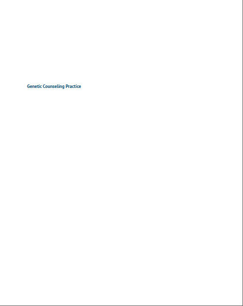 Book cover: Genetic counseling practice: advanced concepts and skills.