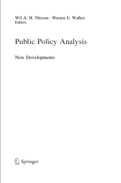 Book cover: Public policy analysis : new developments