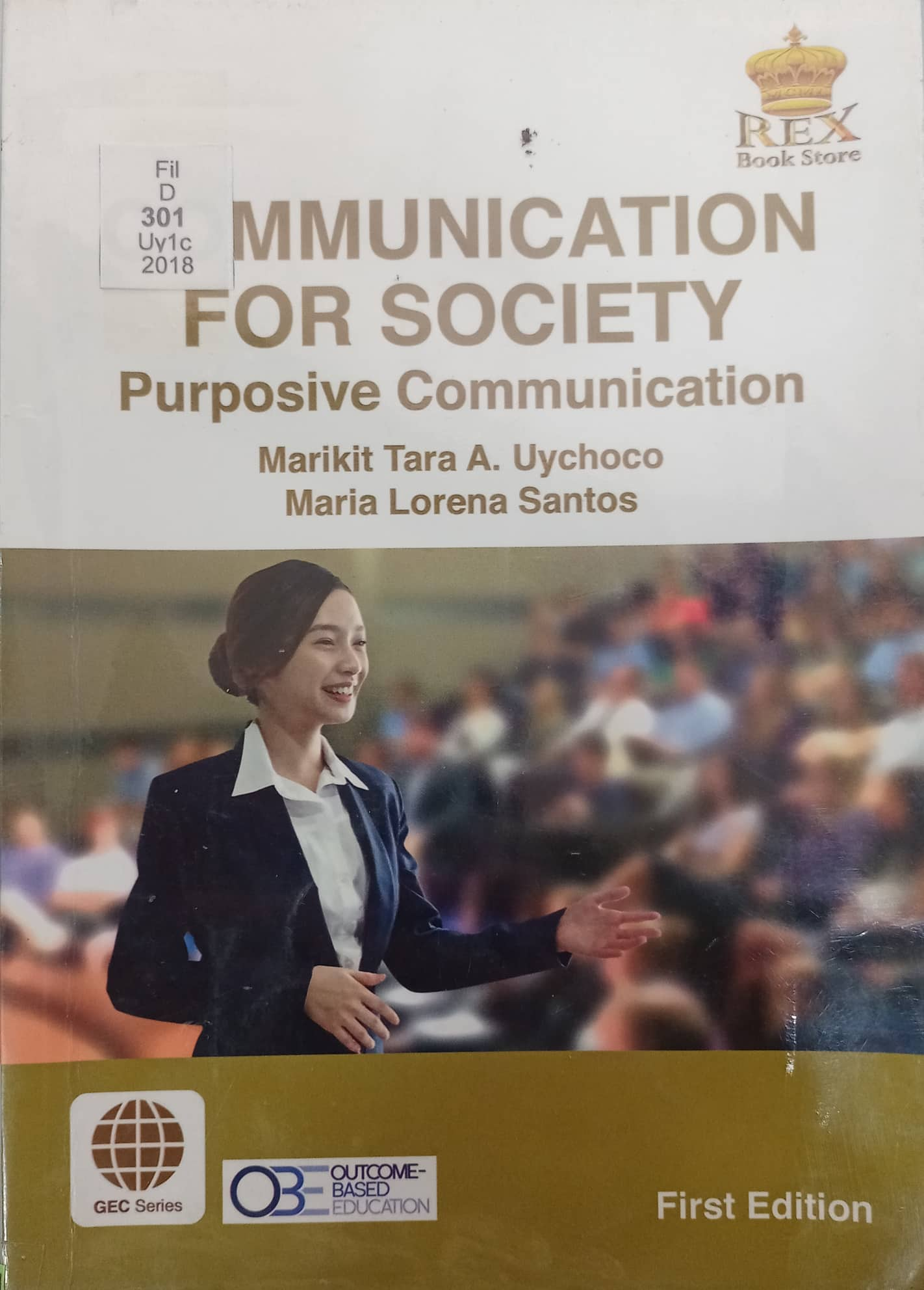 Book cover: Communication for society : purposive communication
