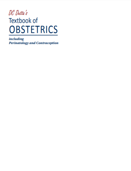 Book cover: DC Dutta's textbook of obstetrics: including perinatology and contraception.