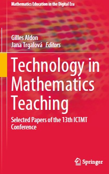 Book cover: Technology in mathematics teaching : selected papers of the 13th ICTMT conference