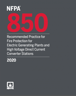 Book cover: NFPA 850 : recommended practice for fire protection for electric generating plants and high voltage direct current converter stations