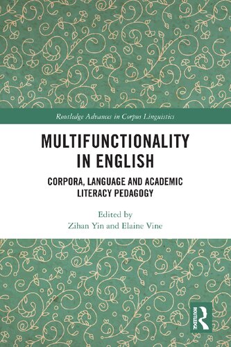 Book cover: Multifunctionality in english :  corpora, language and academic literacy pedagogy