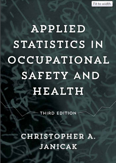 Book cover: Applied statistics in occupational safety and health.