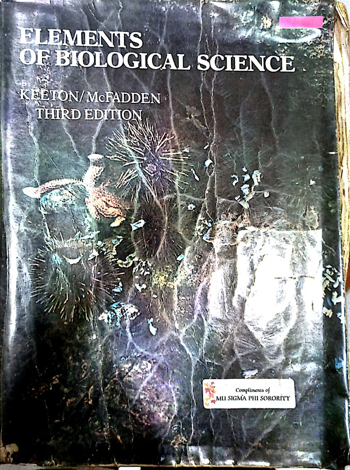 Book cover: Elements of biological science