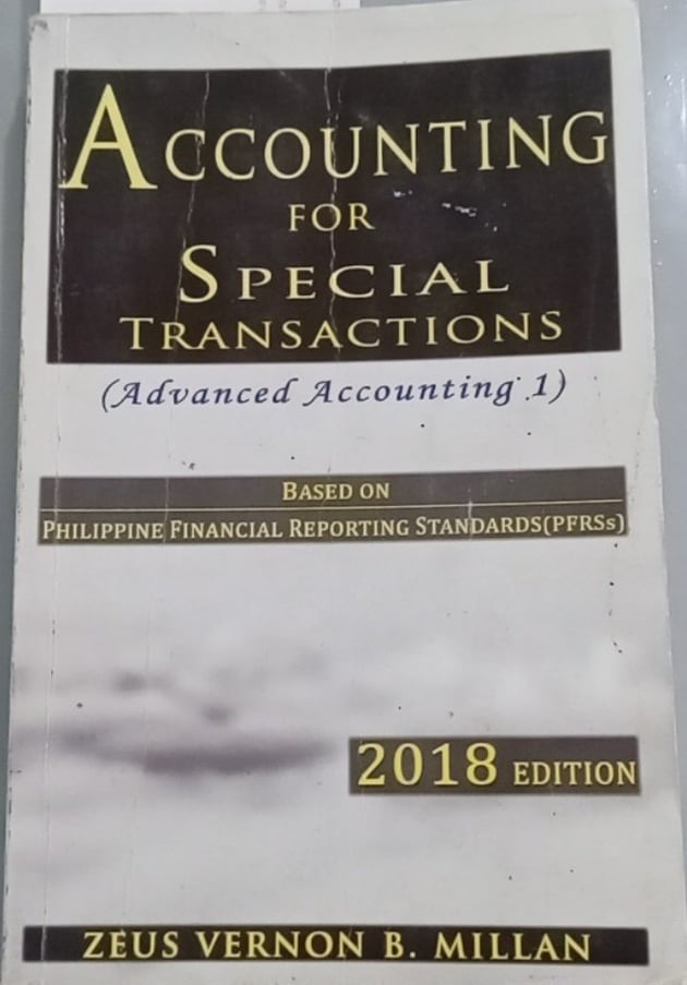 Book cover: Accounting for special transactions (advanced accounting 1)
