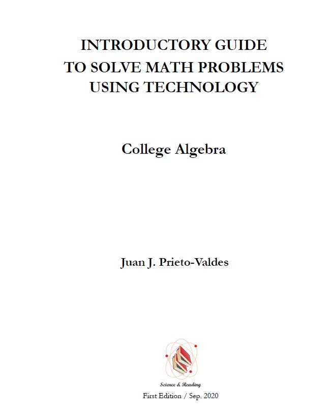 Book cover: Introductory guide to solve math problems using technology.