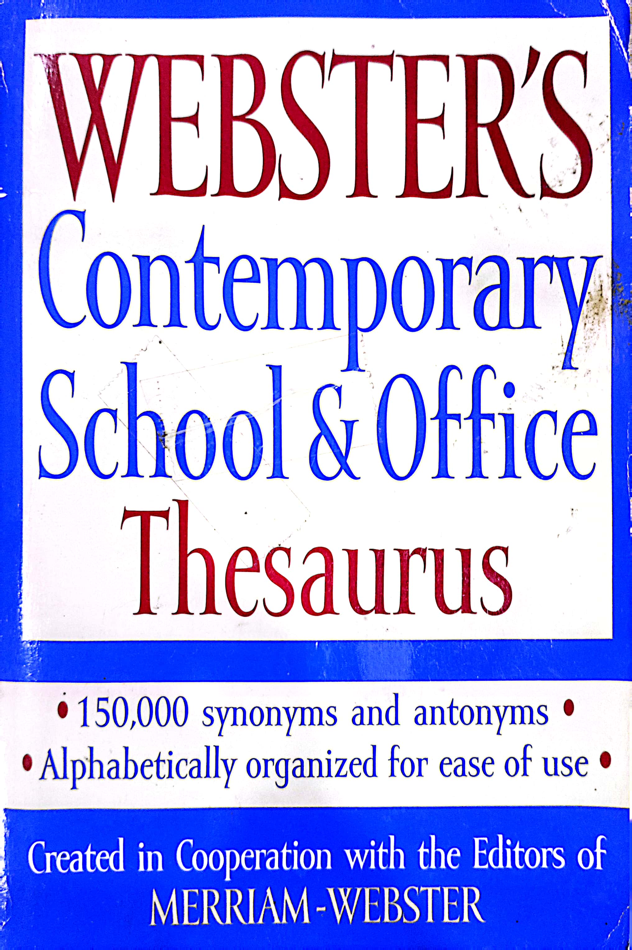 Book cover: Webster's contemporary school & office thesaurus