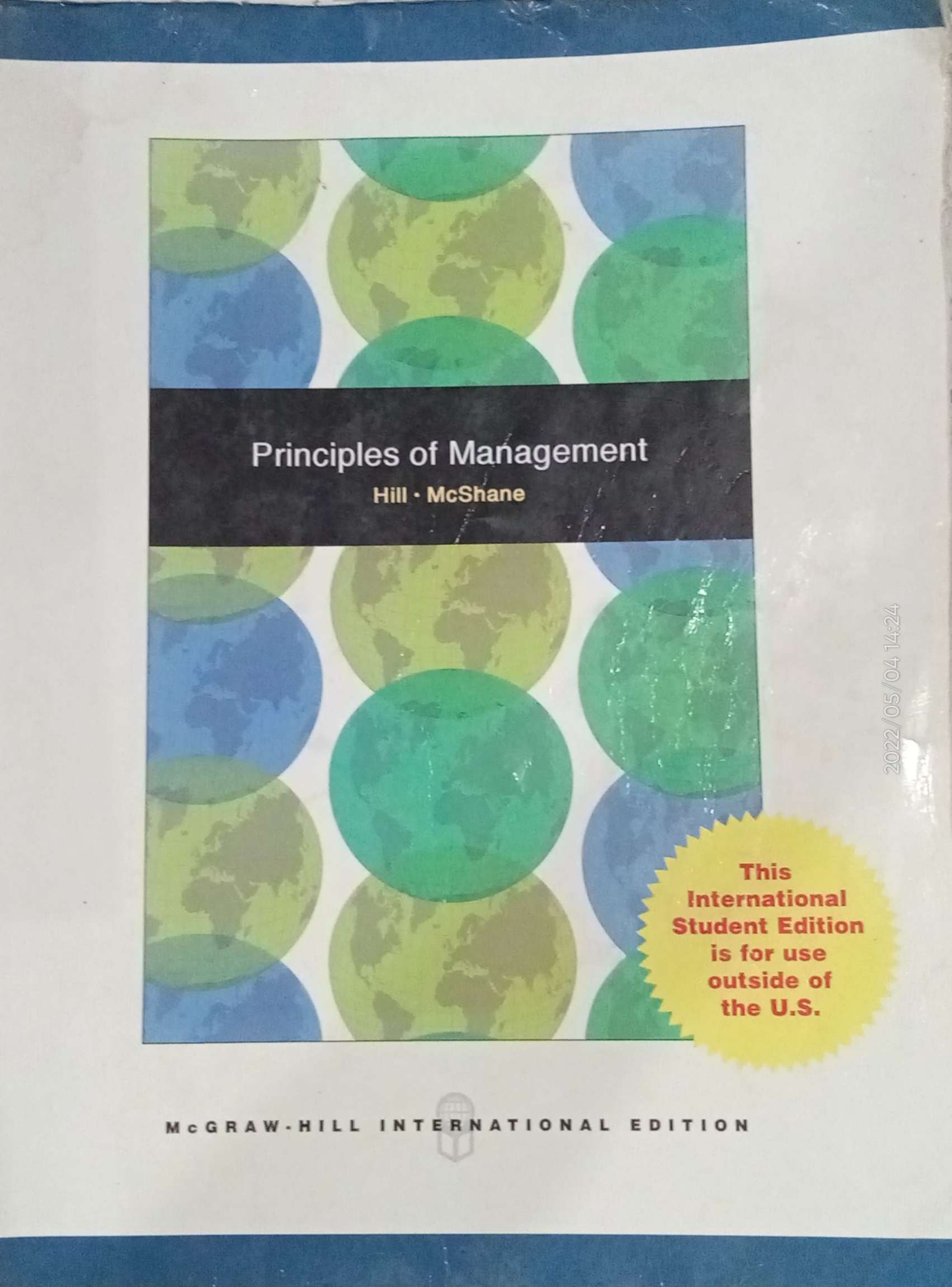 Book cover: Principles of management