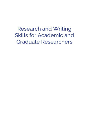 Book cover: Research and writing skills for academic and graduate researchers