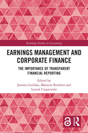 Book cover: Earnings management and corporate finance : the importance of transparent financial reporting