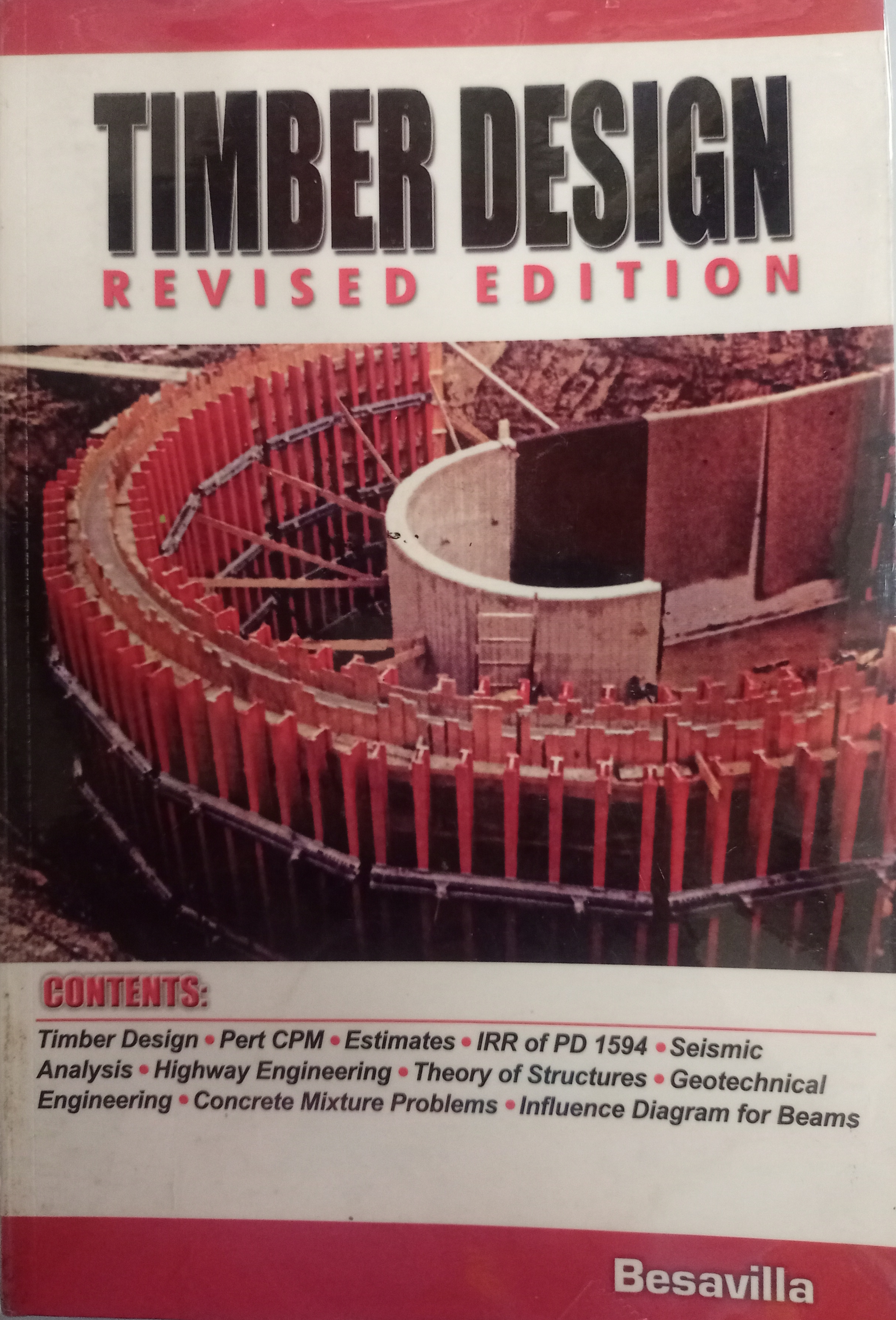 Book cover: Timber design and construction methods